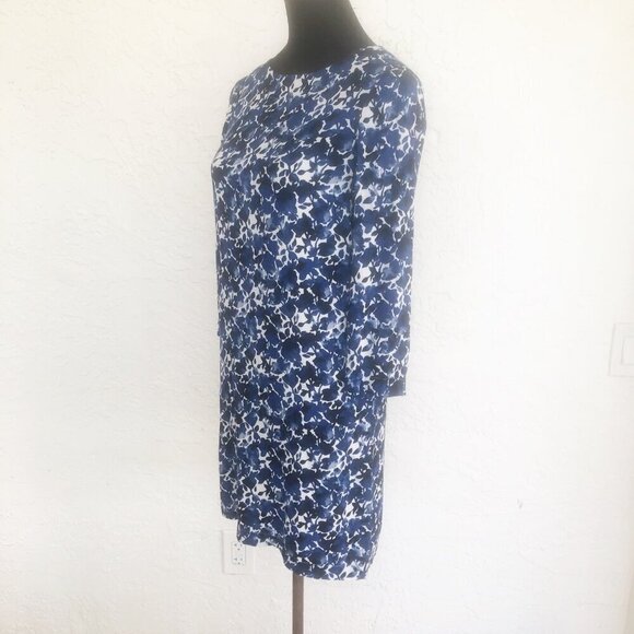 J. Crew Mercantile Blue Floral Watercolor Shift Spring Dress Size XS - Picture 4 of 7